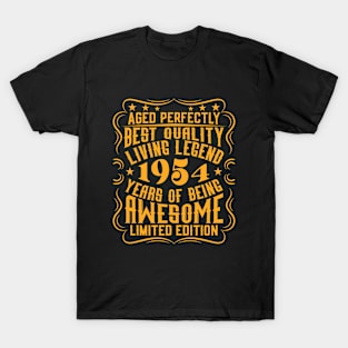 Retro Vintage 1954 Birthday Anniversary Gift Living Legend T-Shirt